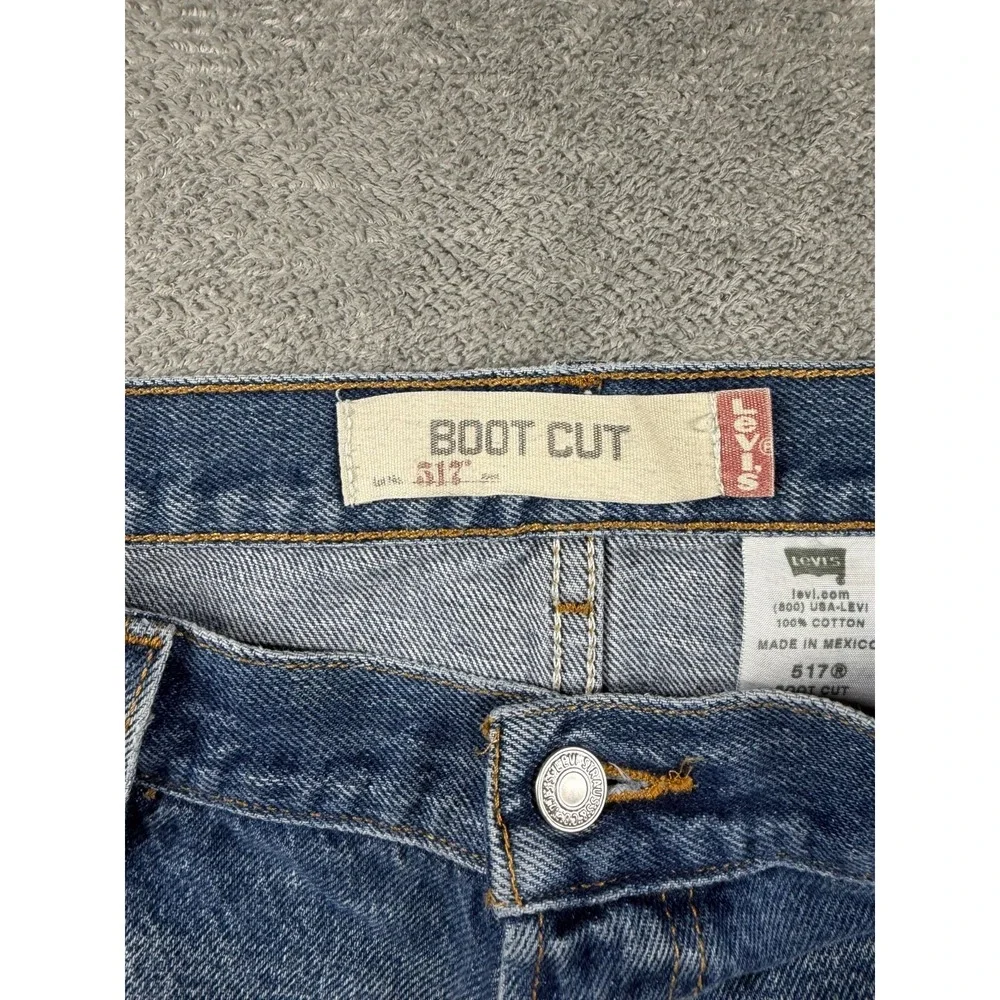 Vtg Levi's 517 USA Boot Cut Jeans 38x29 Distressed Fade
